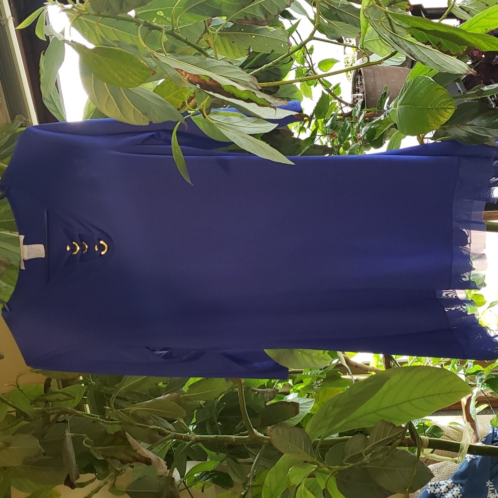 Sensational Collection Blue 3/4 Sleeve Dress Medium